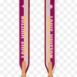 Louis Vuitton Pink, Beige and Yellow reversible purse strap